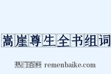 嵩崖尊生全书组词是什么意思的图片